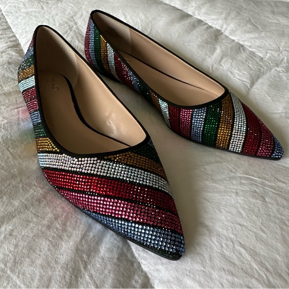 Rainbow Rhinestone flats